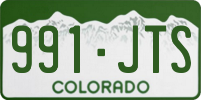 CO license plate 991JTS