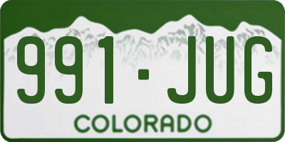 CO license plate 991JUG