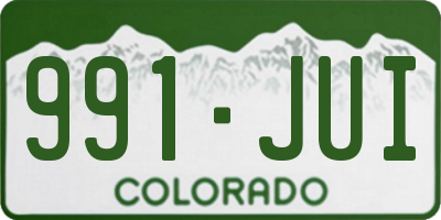 CO license plate 991JUI