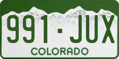 CO license plate 991JUX