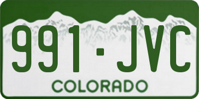 CO license plate 991JVC