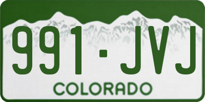 CO license plate 991JVJ