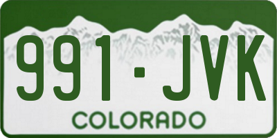 CO license plate 991JVK