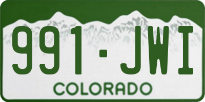 CO license plate 991JWI