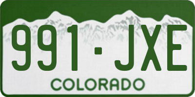 CO license plate 991JXE