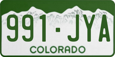 CO license plate 991JYA