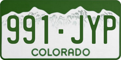 CO license plate 991JYP
