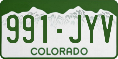 CO license plate 991JYV