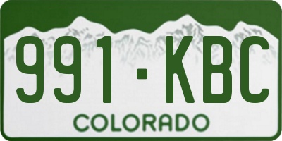 CO license plate 991KBC