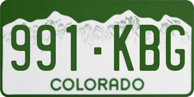 CO license plate 991KBG