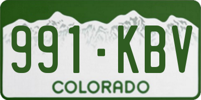 CO license plate 991KBV