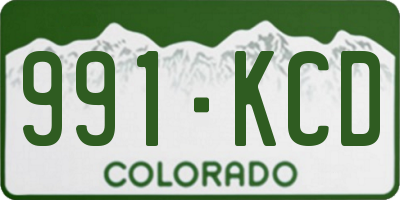 CO license plate 991KCD