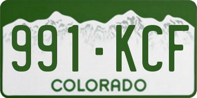 CO license plate 991KCF