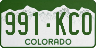 CO license plate 991KCO