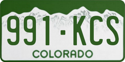 CO license plate 991KCS
