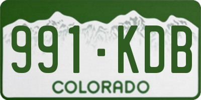 CO license plate 991KDB