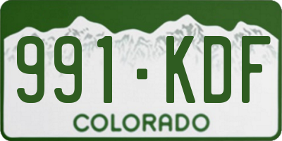 CO license plate 991KDF