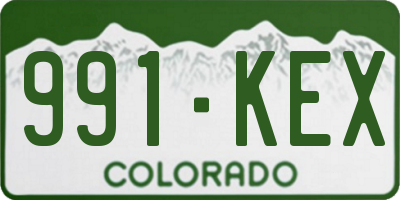 CO license plate 991KEX