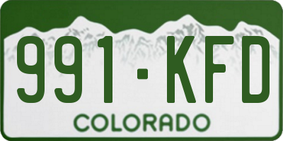 CO license plate 991KFD
