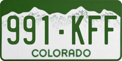 CO license plate 991KFF