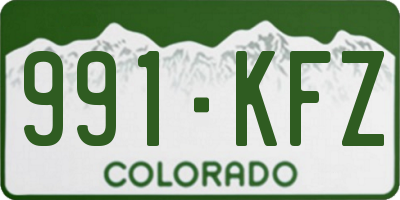 CO license plate 991KFZ