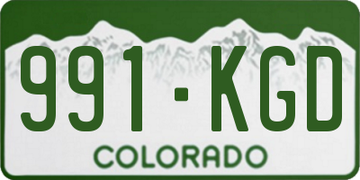CO license plate 991KGD