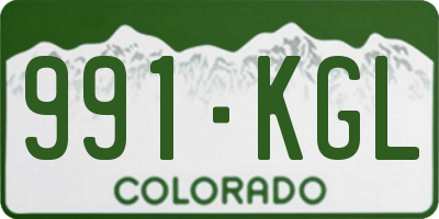 CO license plate 991KGL