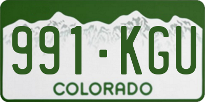 CO license plate 991KGU