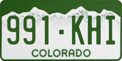 CO license plate 991KHI