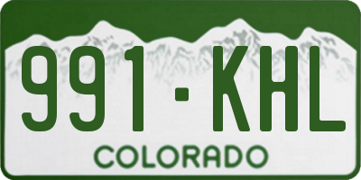 CO license plate 991KHL