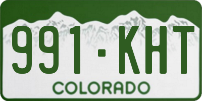 CO license plate 991KHT