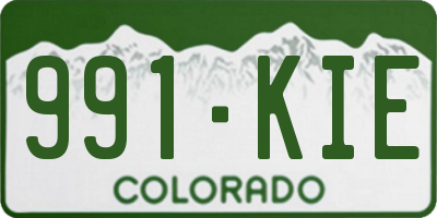 CO license plate 991KIE