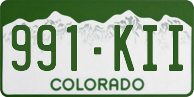 CO license plate 991KII