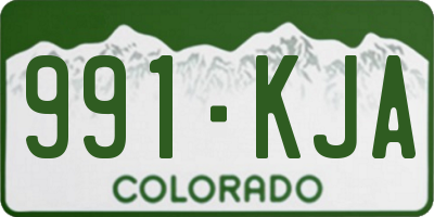 CO license plate 991KJA