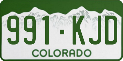 CO license plate 991KJD