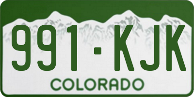 CO license plate 991KJK