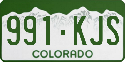 CO license plate 991KJS
