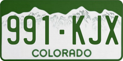 CO license plate 991KJX