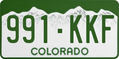 CO license plate 991KKF