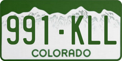 CO license plate 991KLL