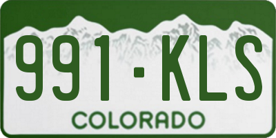CO license plate 991KLS