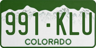 CO license plate 991KLU