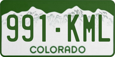 CO license plate 991KML