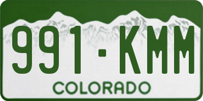 CO license plate 991KMM