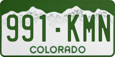 CO license plate 991KMN