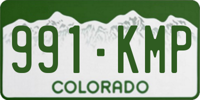 CO license plate 991KMP