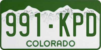 CO license plate 991KPD