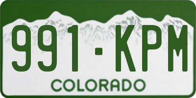 CO license plate 991KPM