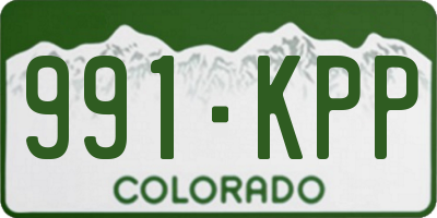 CO license plate 991KPP