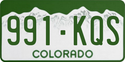 CO license plate 991KQS